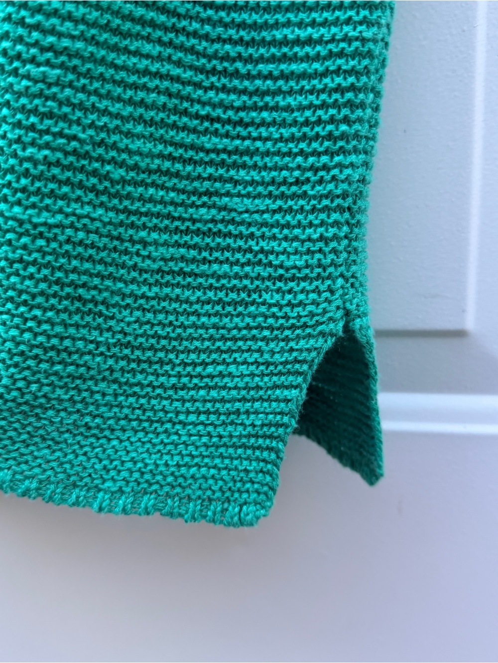 Eileen Fisher Green Knit Short-Sleeve sweater Top medium